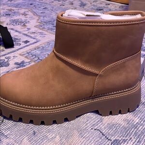 DV by Dolce Vita Tan Ankle Booties with Cozy Lining